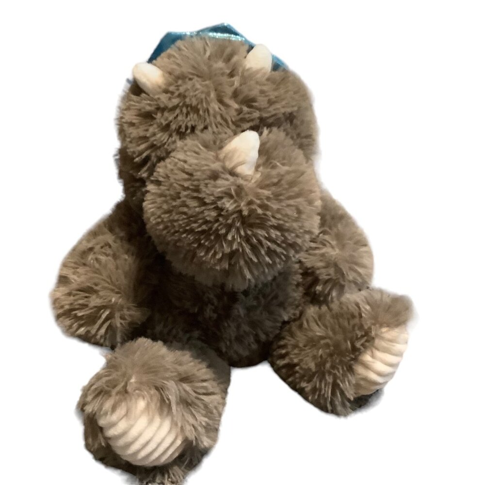 Rhino Gray Plush Stuffed Animal Fluffy 12" Inter-American Rhinoceros Horn